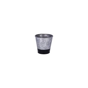 Coney Island Flared Galvanised Pot with Black Base 105x100mm