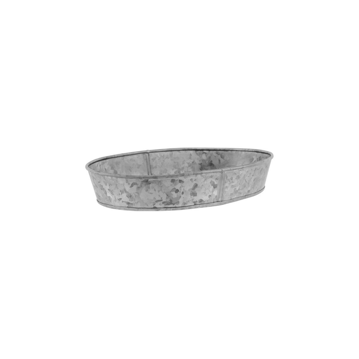 Coney Island Oval Galvanised Tray Plain 240x150x45mm