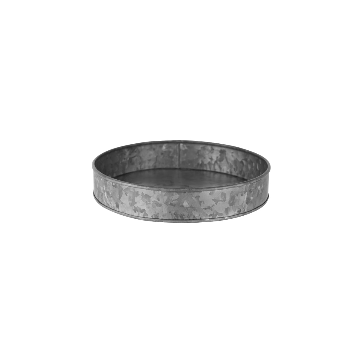 Coney Island Round Galvanised Tray Plain 240x45mm