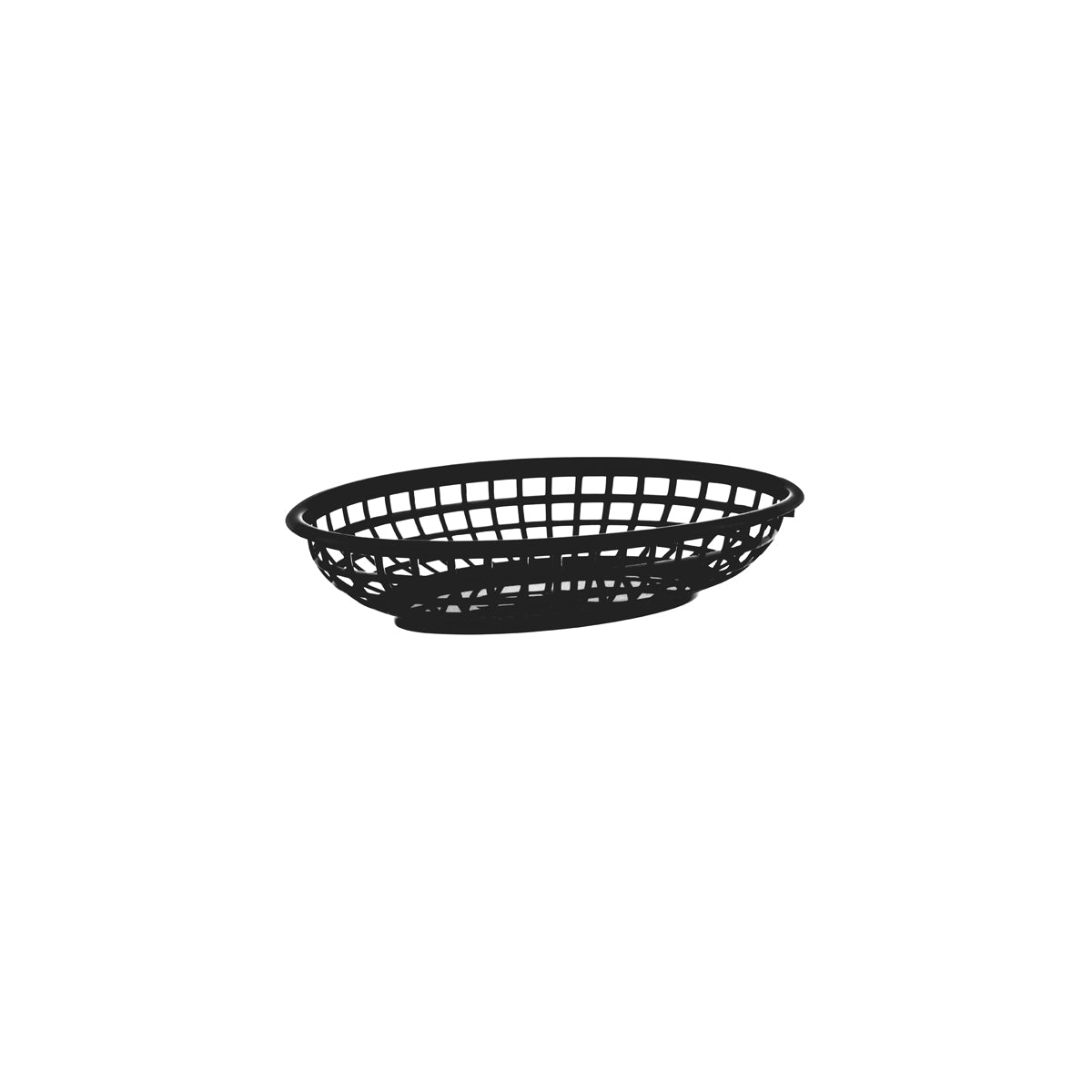 Coney Island Oval Serving Basket Plastic Black 235x150x47mm