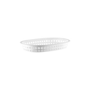 Coney Island Rectangular Serving Basket Plastic White 270x180x40mm