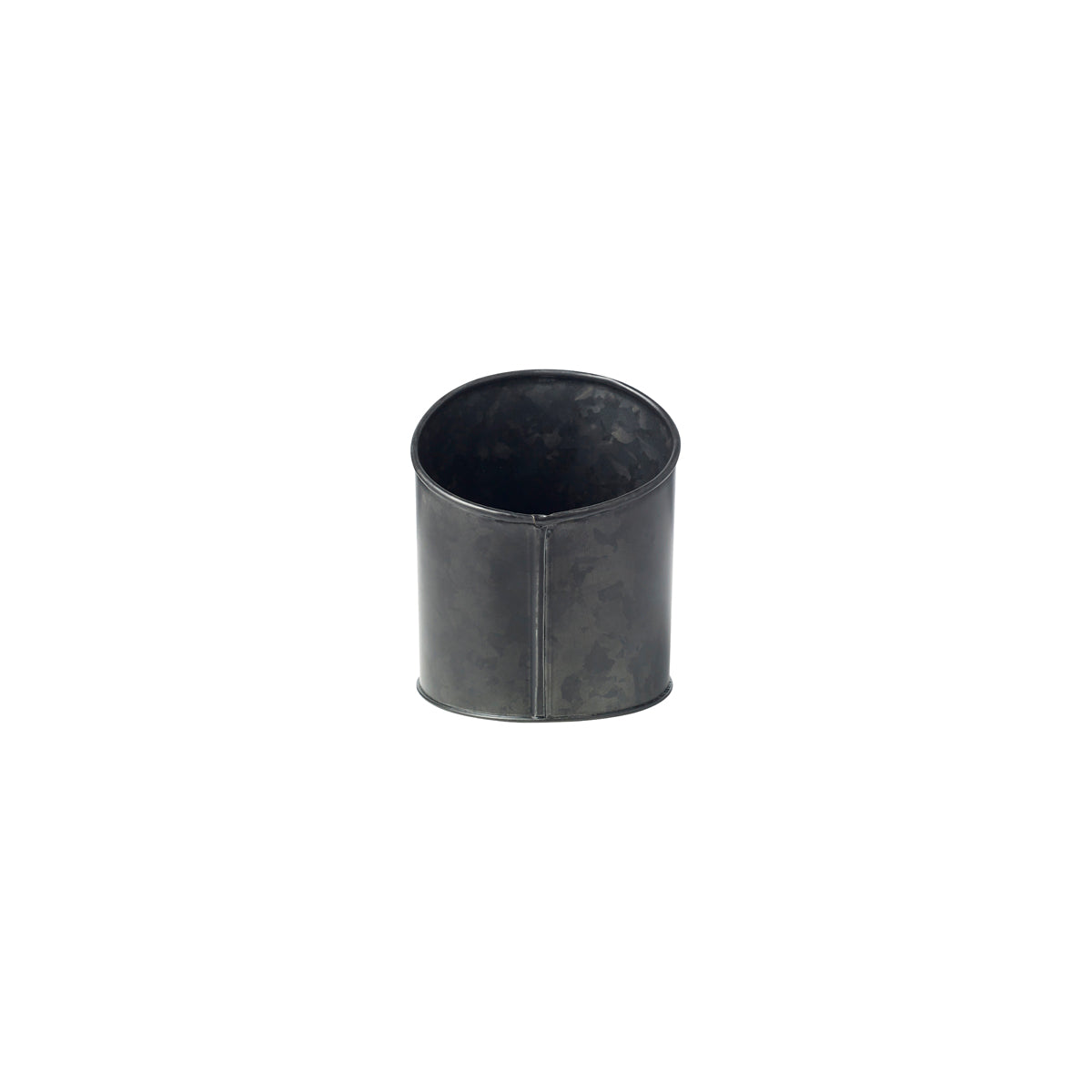 Coney Island Slant Black Galvanised Pot 120x140mm
