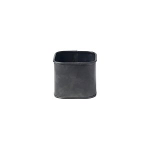 Coney Island Sugar Sachet Black Galvanised Cube 80x80x70mm