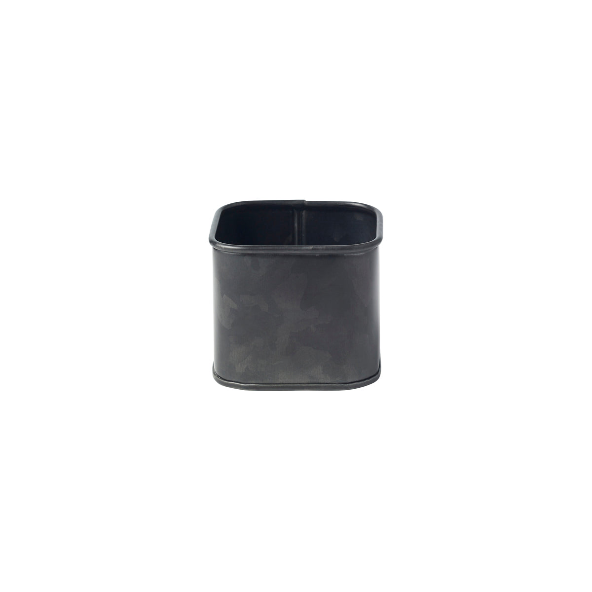Coney Island Sugar Sachet Black Galvanised Cube 80x80x70mm