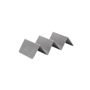 Coney Island Taco Holder / Stand Stainless Steel - 3 Compartment