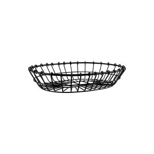 Coney Island Patina Oval Wire Basket Black 280x205x60mm