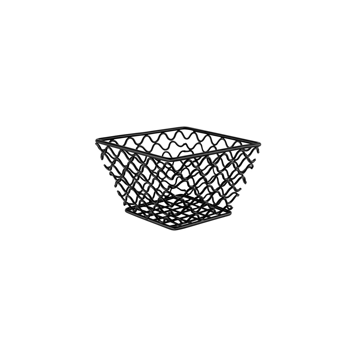 Coney Island Patina Square Wire Basket Black 155x155x105mm