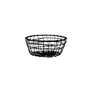 Coney Island Patina Round Mesh Wire Basket Black 160x70mm