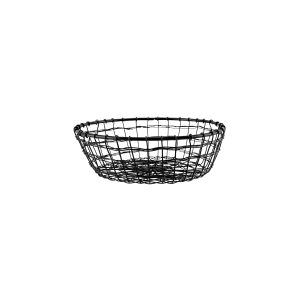 Coney Island Patina Round Mesh Wire Basket Black 230x75mm