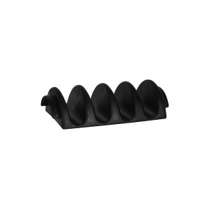 Coney Island Taco Holder / Stand PP Black – 4 Compartment