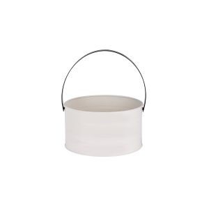 Coney Island Creme Round Pail with Black Handle 285x150mm