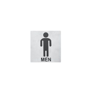 Wall Sign "MEN" Stainless Steel 130x130mm Pack of 2