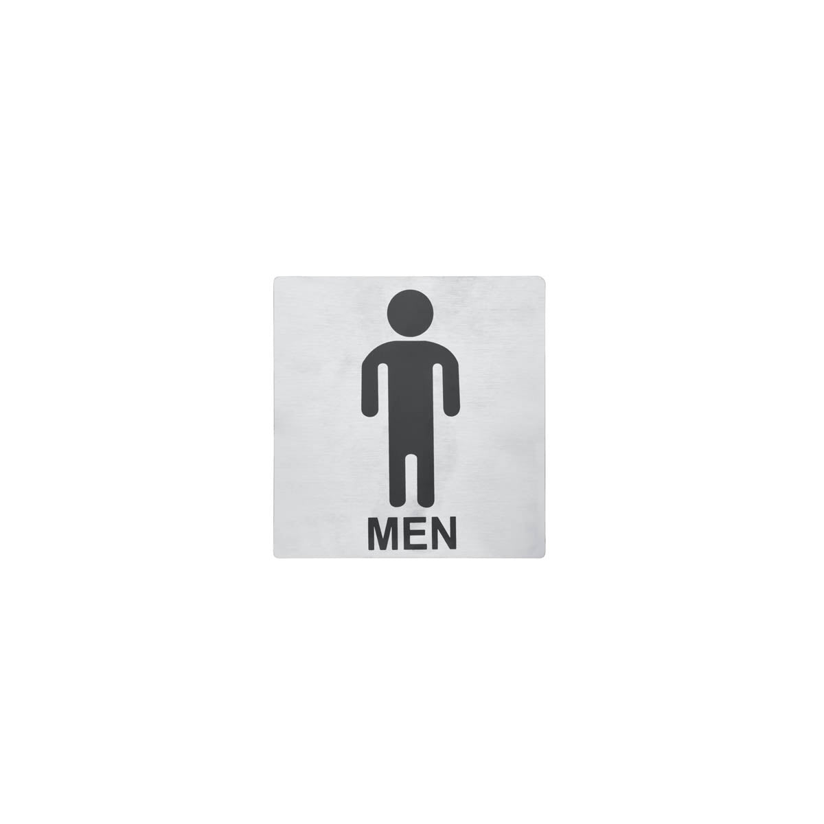 Wall Sign "MEN" Stainless Steel 130x130mm Pack of 2