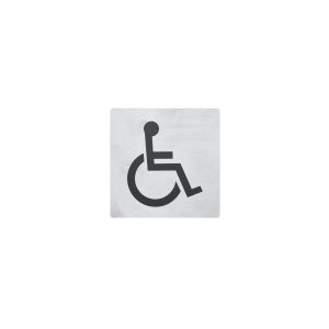 Wall Sign "DISABLED" Stainless Steel 130x130mm Pack of 2