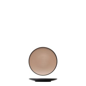 COU COU Dual Colour Beige & Black Round Coupe Plate