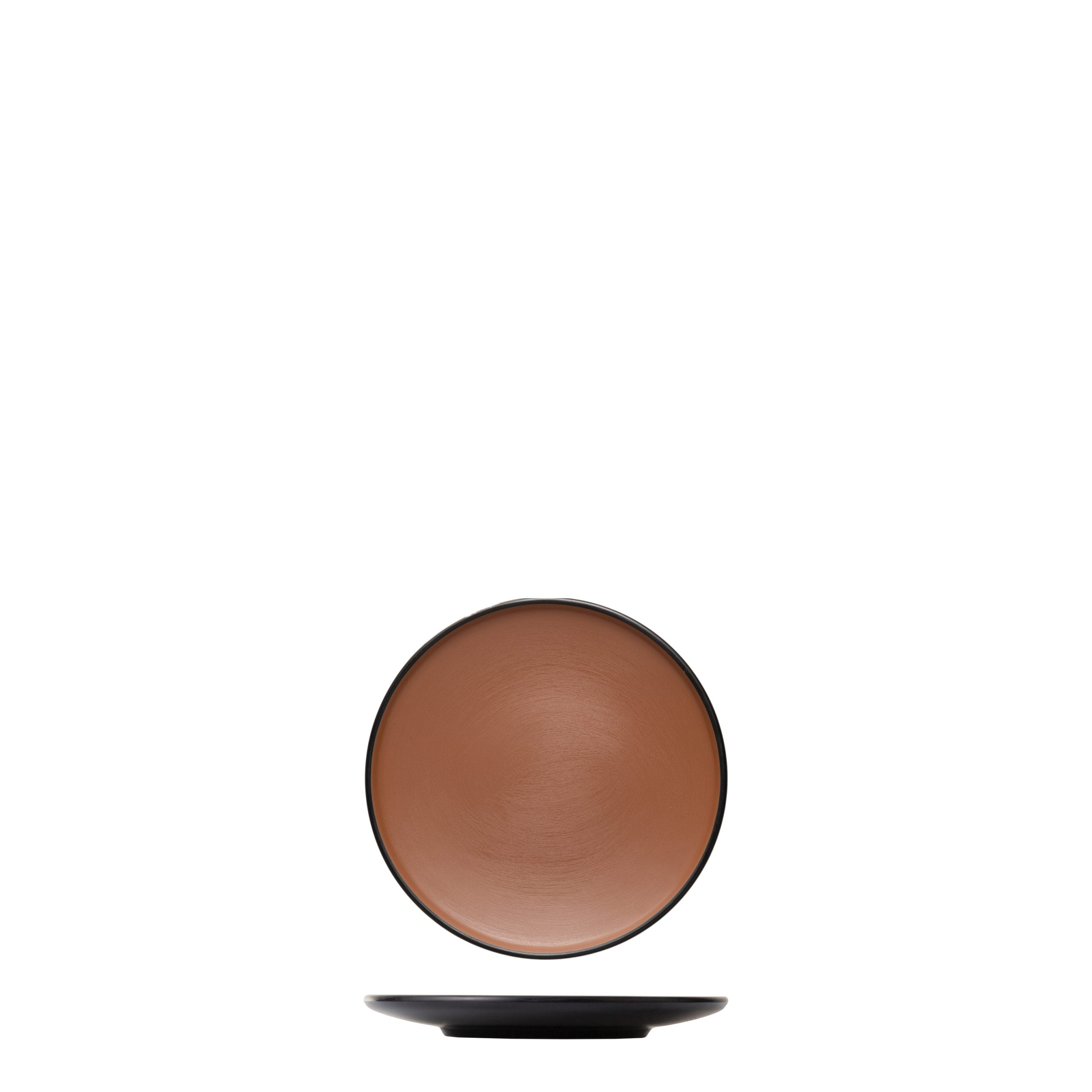 COU COU Dual Colour Brown & Black Round Coupe Plate