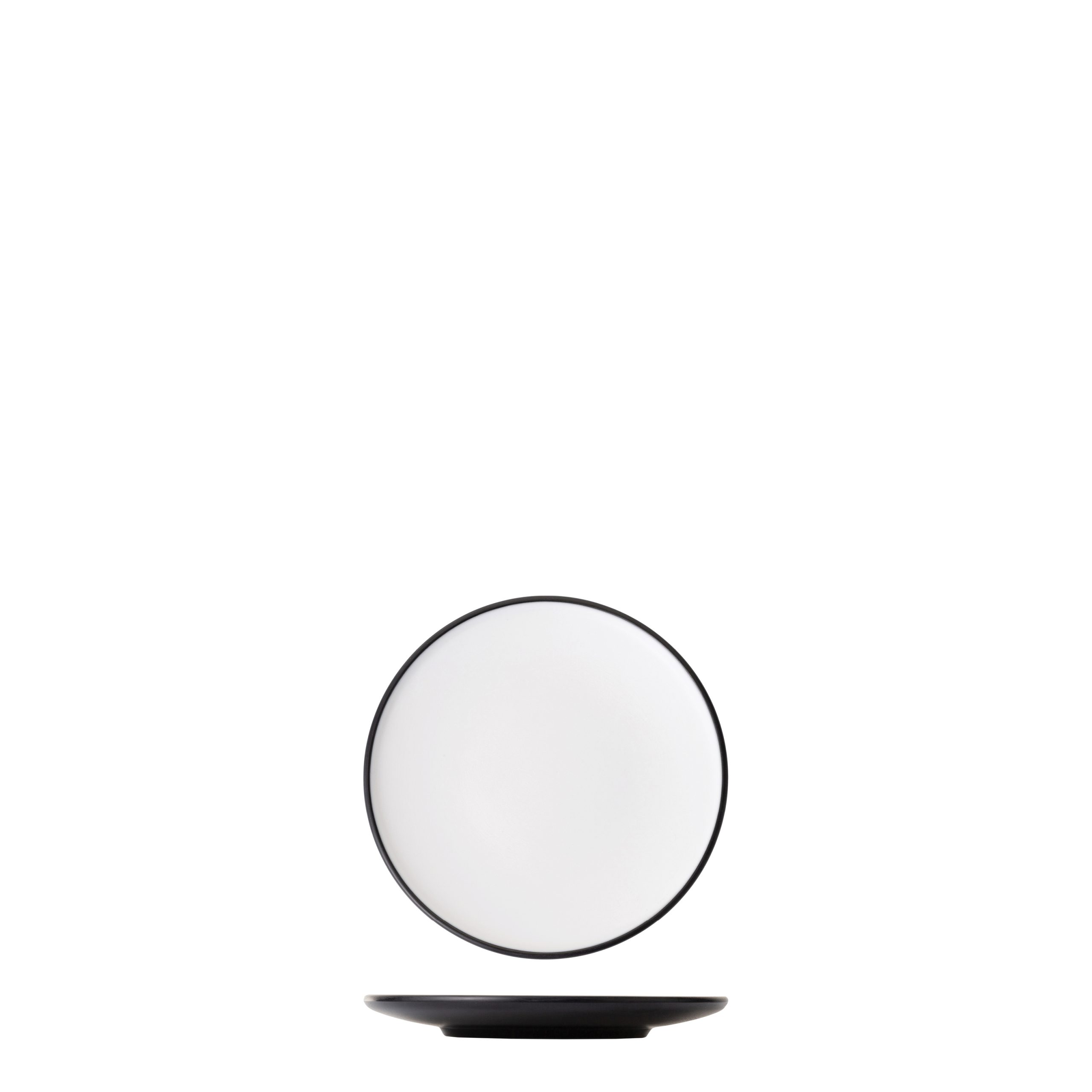 COU COU Dual Colour White & Black Round Coupe Plate