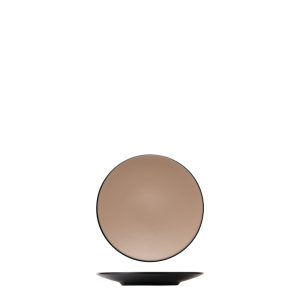 COU COU Dual Colour Beige & Black Round Coupe Plate