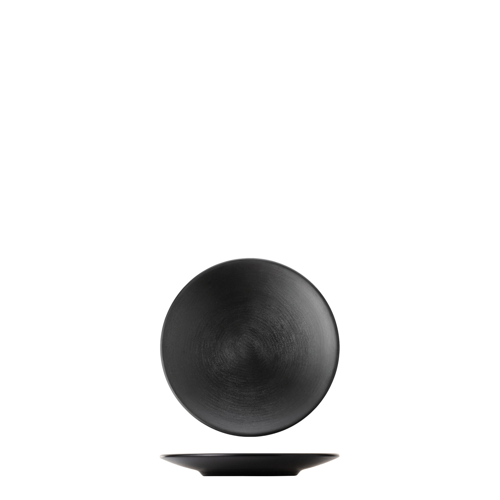 COU COU Dual Colour Black & Black Round Coupe Plate