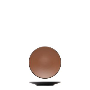 COU COU Dual Colour Brown & Black Round Coupe Plate
