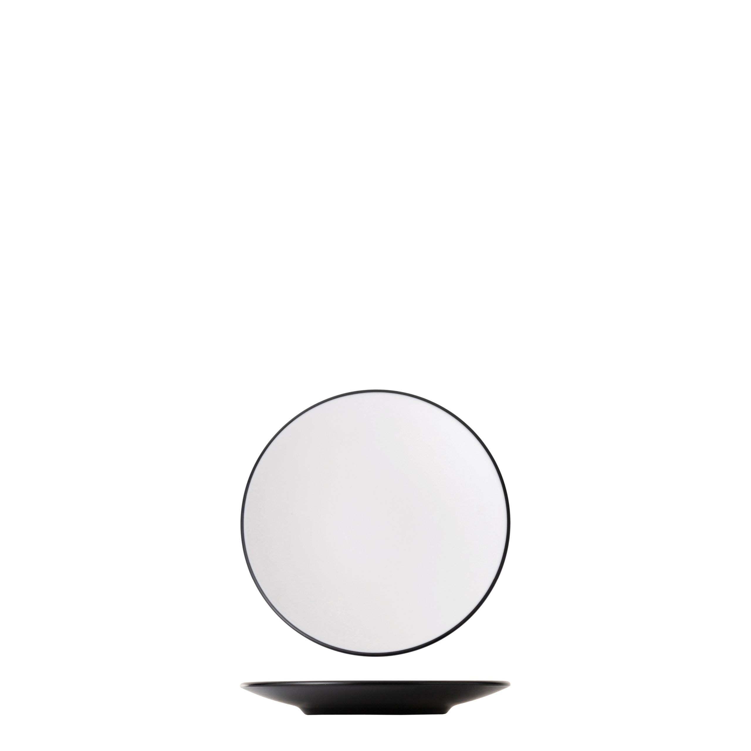 COU COU Dual Colour White & Black Round Coupe Plate