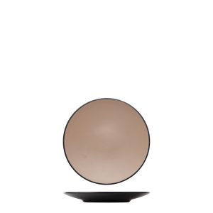 COU COU Dual Colour Beige & Black Round Coupe Plate