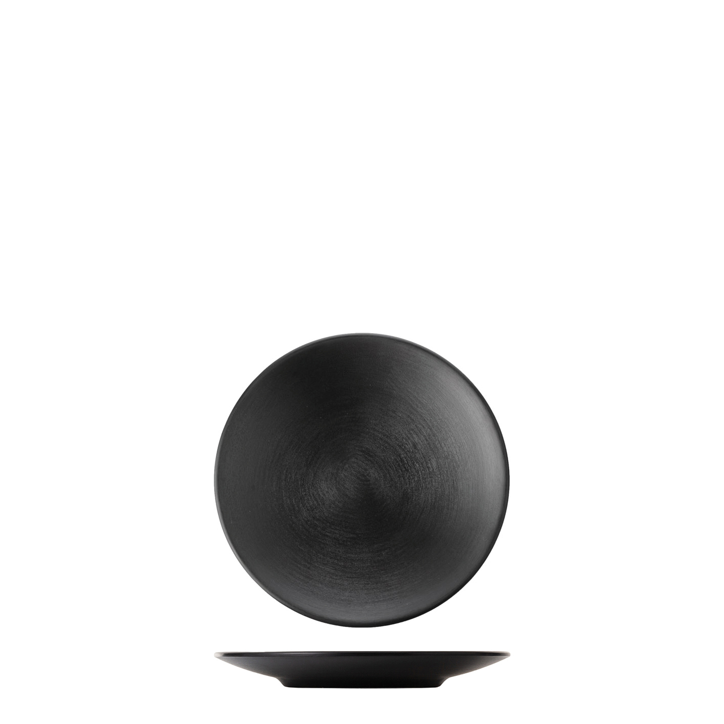 COU COU Dual Colour Black & Black Round Coupe Plate