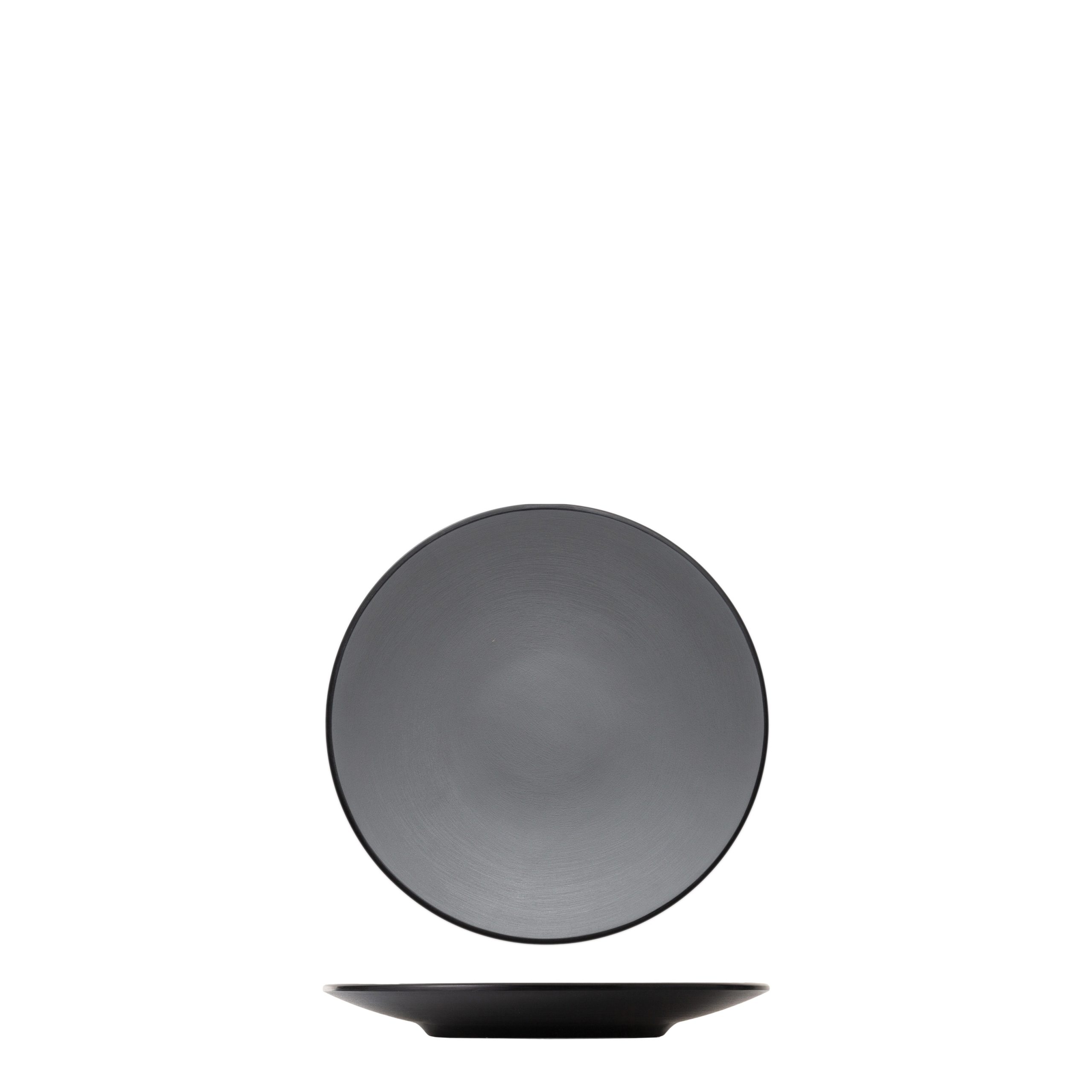 COU COU Dual Colour Grey & Black Round Coupe Plate