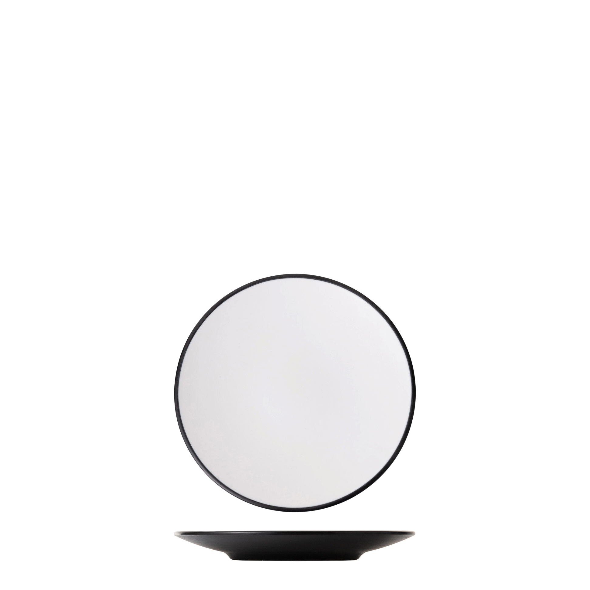 COU COU Dual Colour White & Black Round Coupe Plate