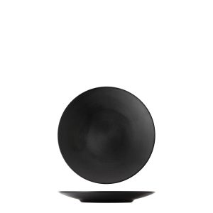 COU COU Dual Colour Black & Black Round Coupe Plate