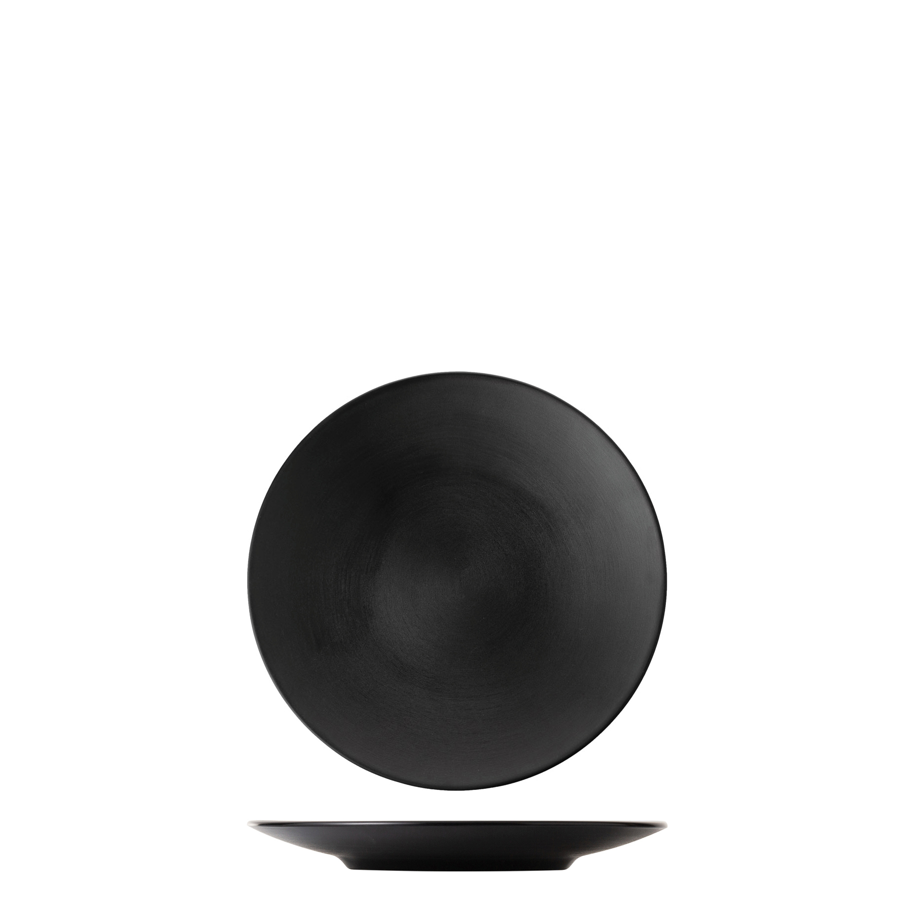 COU COU Dual Colour Black & Black Round Coupe Plate
