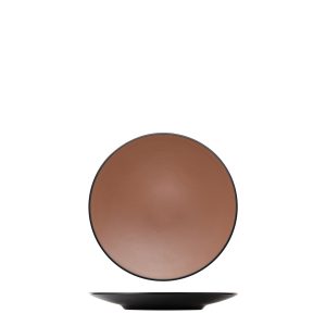 COU COU Dual Colour Brown & Black Round Coupe Plate