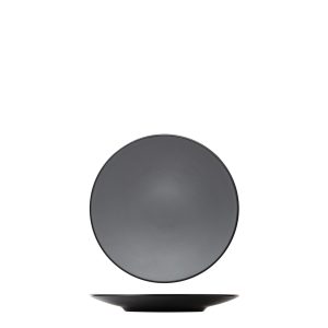 COU COU Dual Colour Grey & Black Round Coupe Plate