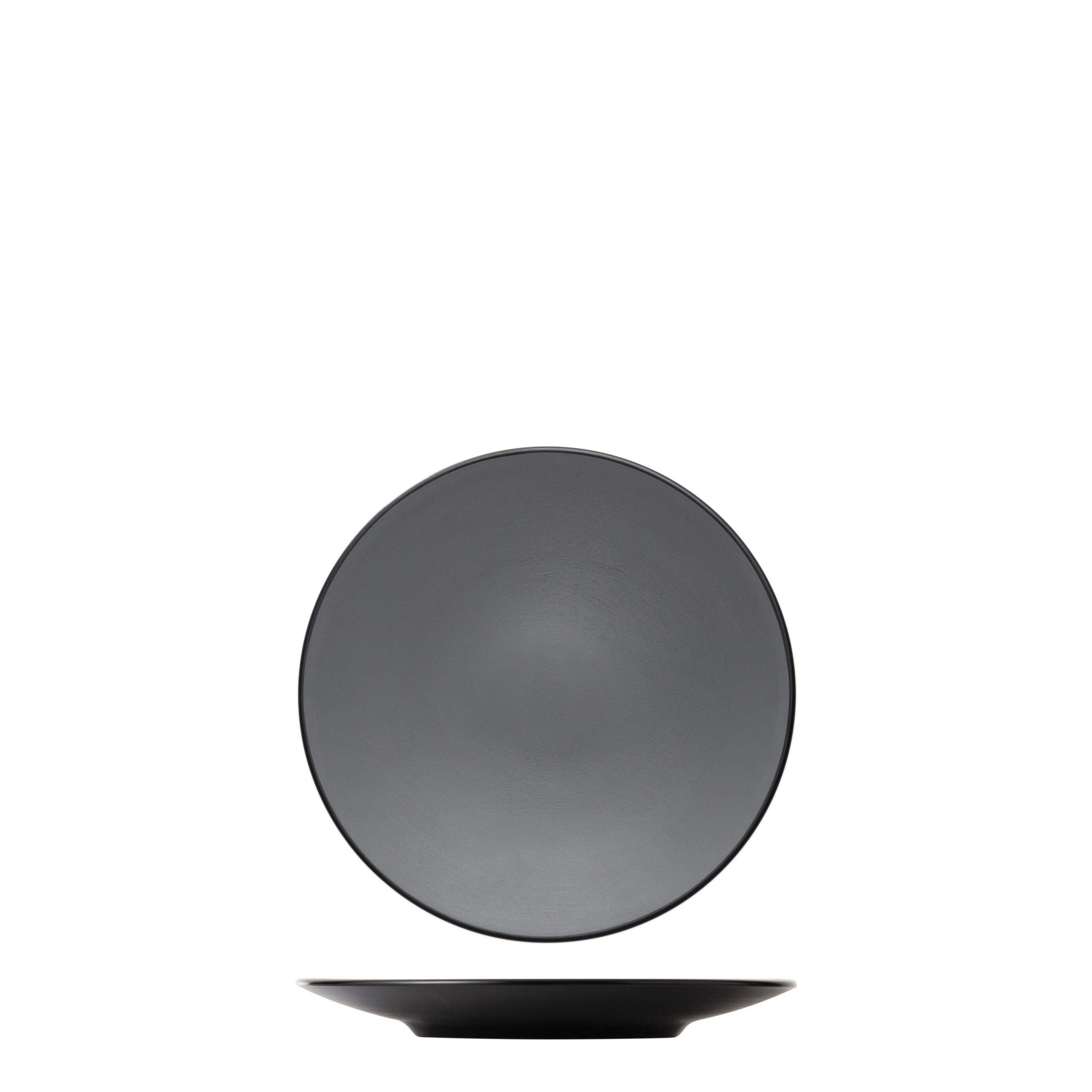COU COU Dual Colour Grey & Black Round Coupe Plate