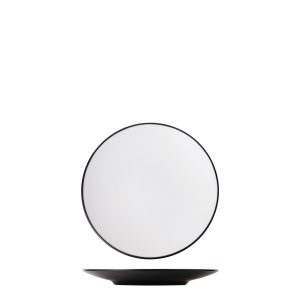 COU COU Dual Colour White & Black Round Coupe Plate