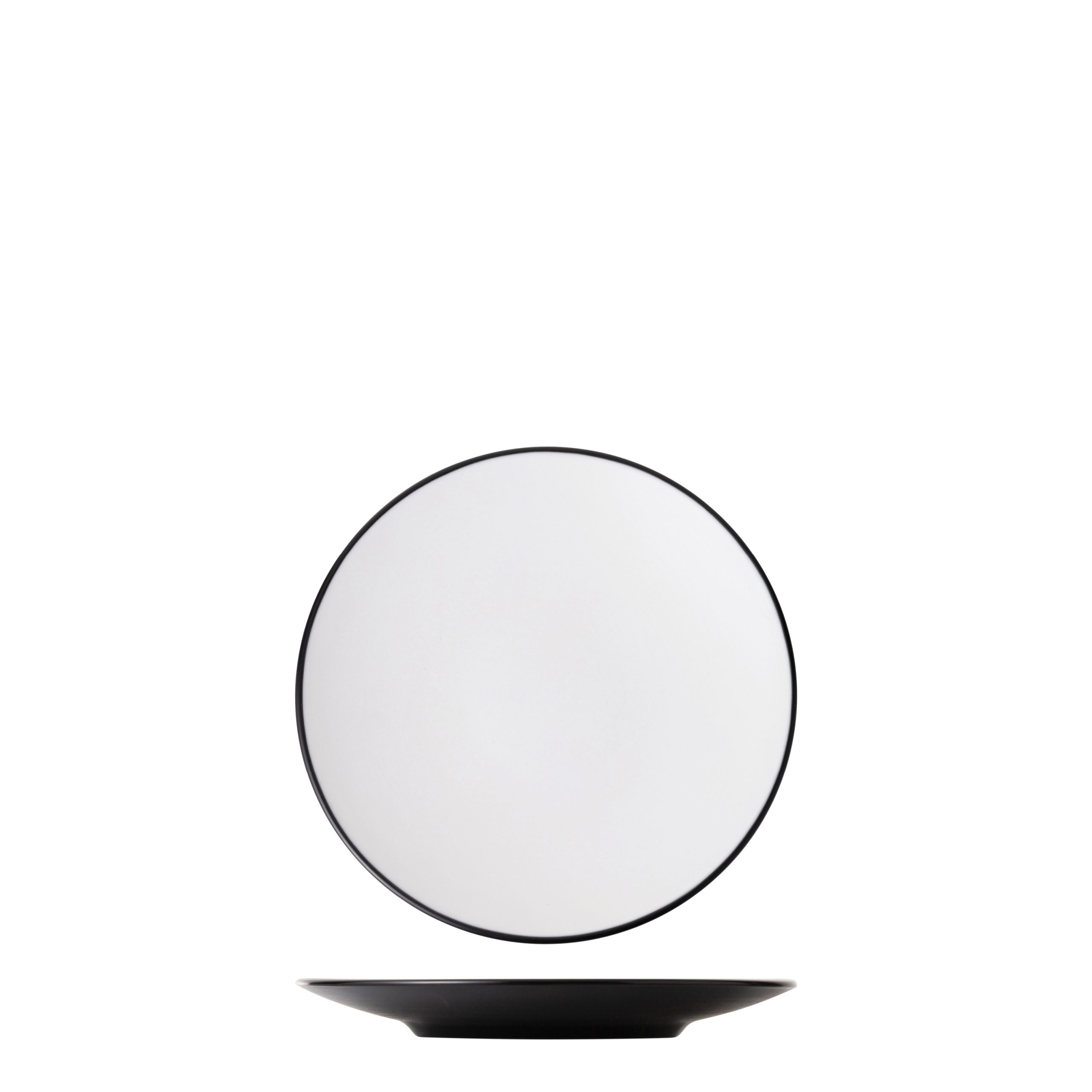 COU COU Dual Colour White & Black Round Coupe Plate