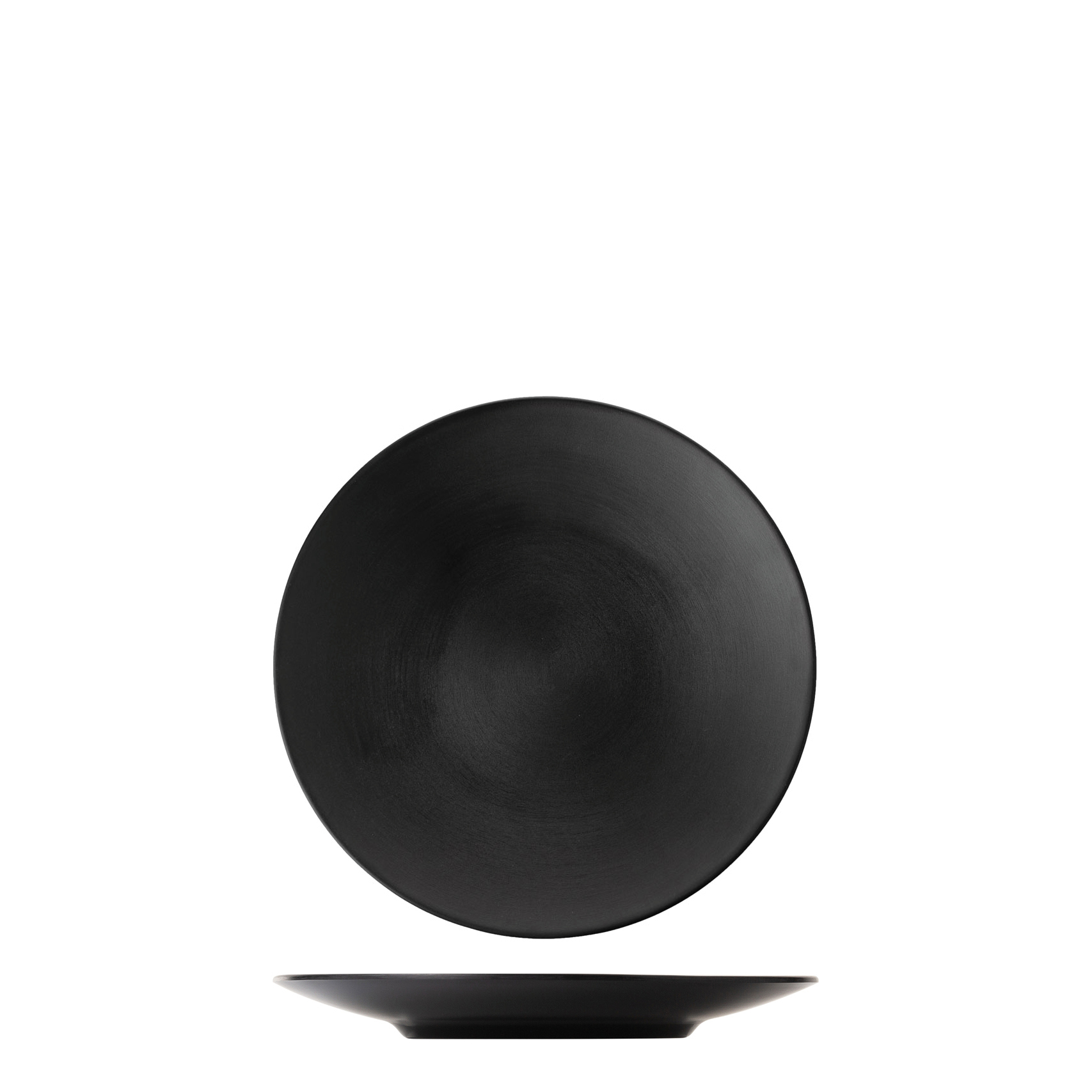 COU COU Dual Colour Black & Black Round Coupe Plate