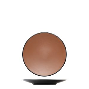 COU COU Dual Colour Brown & Black Round Coupe Plate