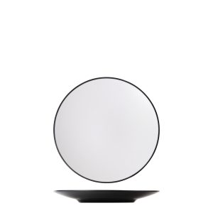 COU COU Dual Colour White & Black Round Coupe Plate
