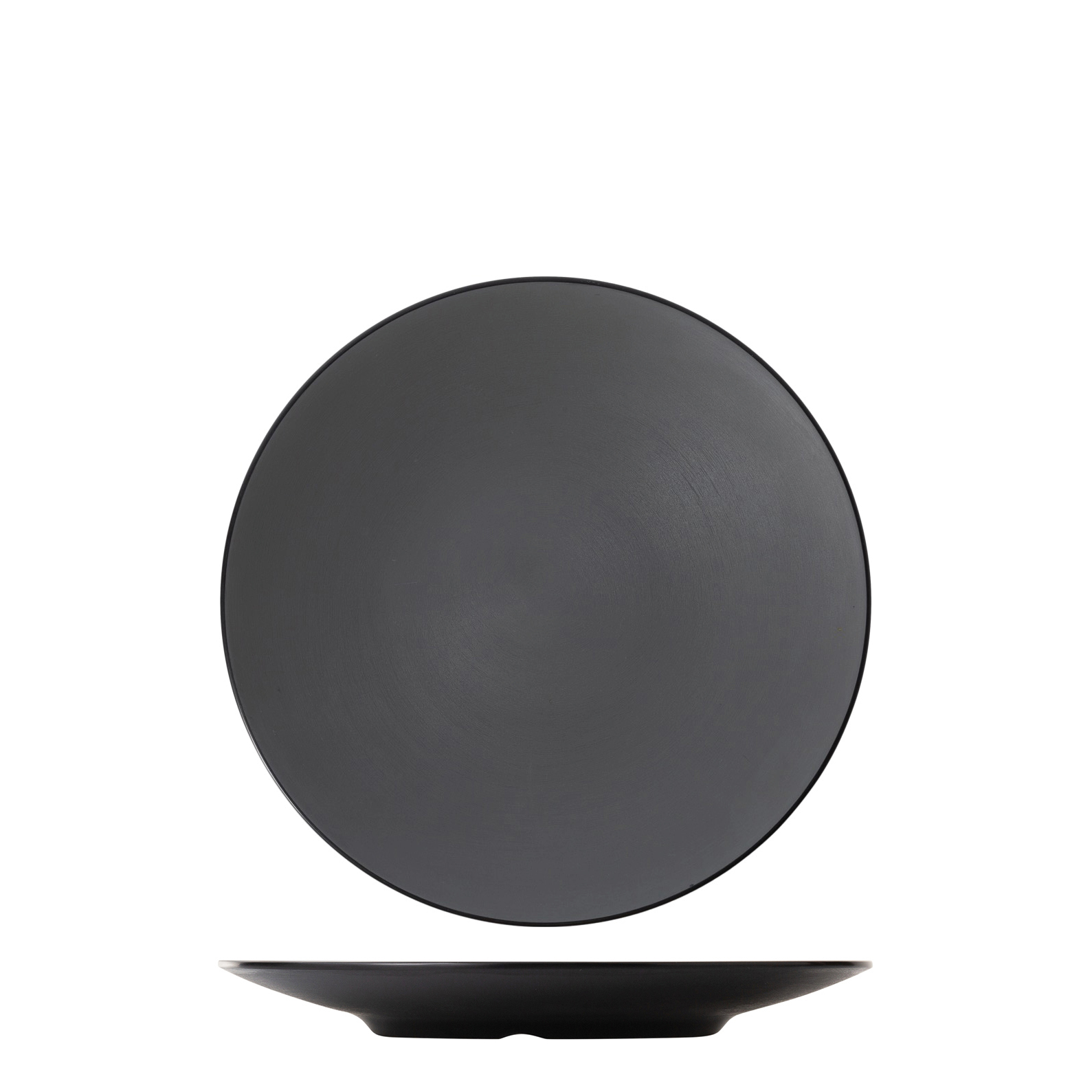 COU COU Dual Colour Grey & Black Round Coupe Plate