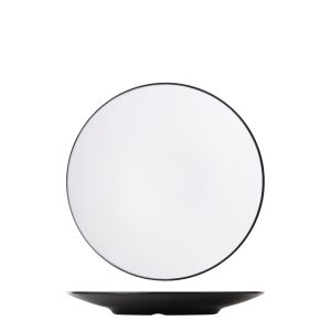 COU COU Dual Colour White & Black Round Coupe Plate