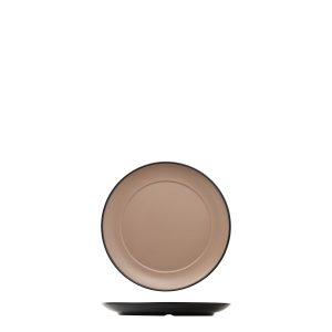 COU COU Dual Colour Beige & Black Round Wide Rim Plate