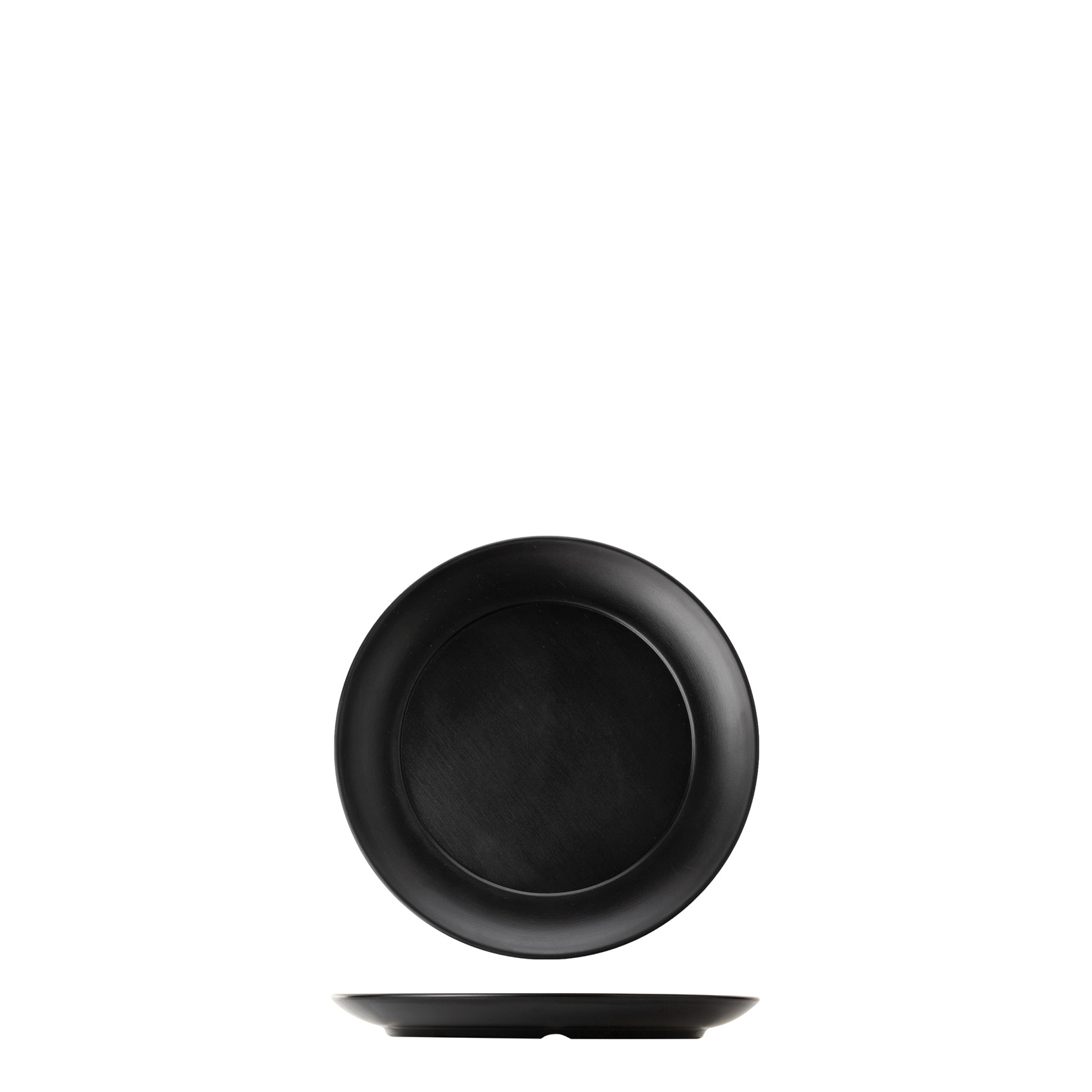 COU COU Dual Colour Black & Black Round Wide Rim Plate