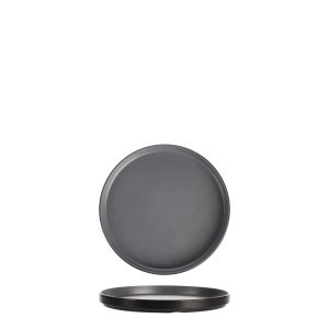 COU COU Dual Colour Grey & Black Round Stackable Plate