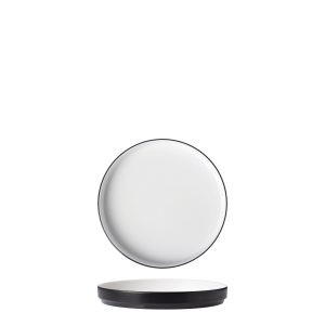 COU COU Dual Colour White & Black Round Stackable Plate