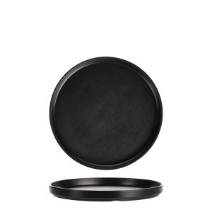 COU COU Dual Colour Black & Black Round Stackable Plate