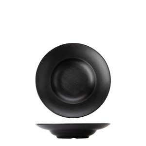 COU COU Dual Colour Black & Black Round Pasta/Soup Bowl