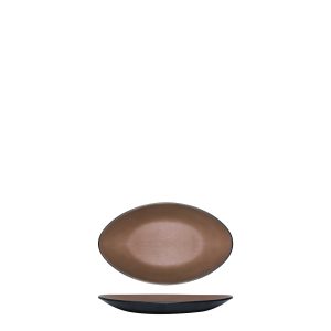COU COU Dual Colour Brown & Black Oval Plate