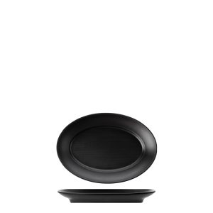 COU COU Dual Colour Black & Black Oval Plate