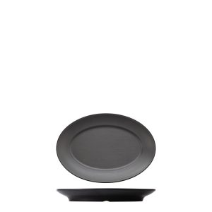 COU COU Dual Colour Grey & Black Oval Plate